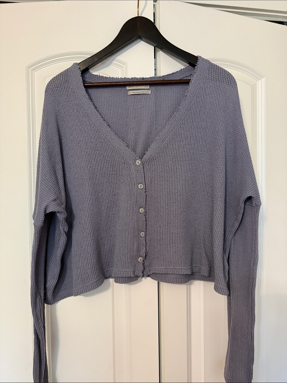 Urban Outfitters Dusty Purple V-Neck Button Front Cardigan